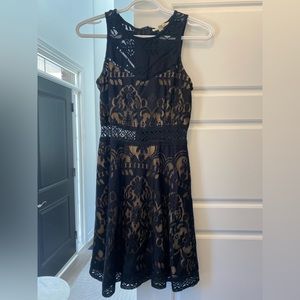 Black and beige cocktail dress